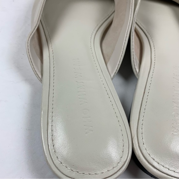 Who What Wear Davidson Mules Flats Ivory Leather Women's Size 9 NWOB 7133 - Picture 7 of 10